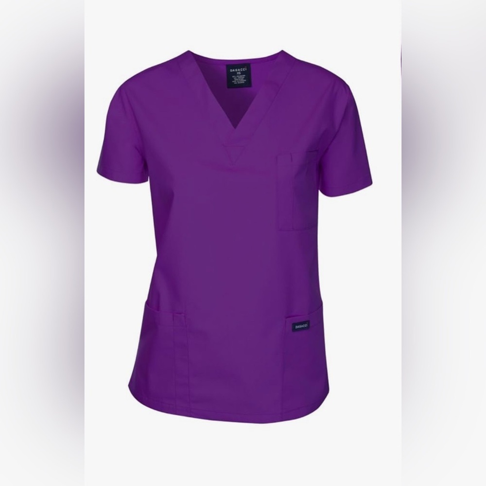 Cherokee  Purple V-Neck Scrub Top
XSMALL—TOP ONLY